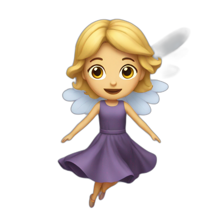 Flying girl in a dress emoji