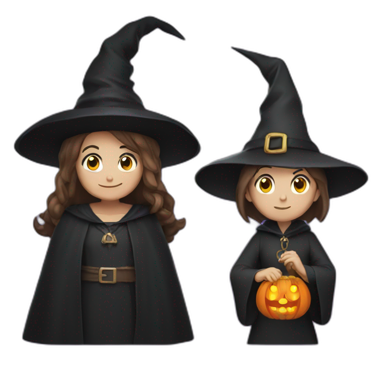 A witch and a wizard emoji