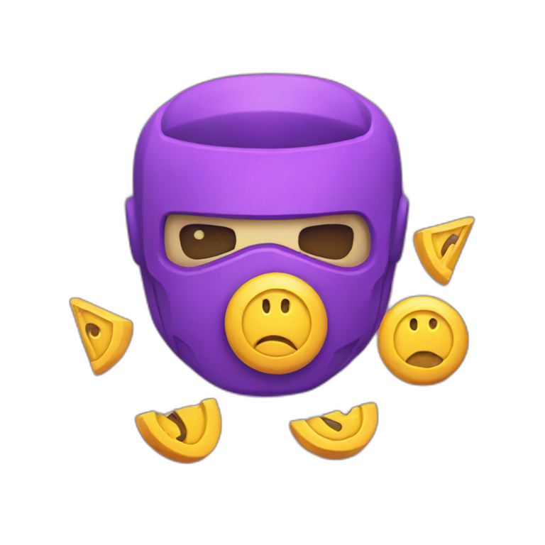 purple game over emoji