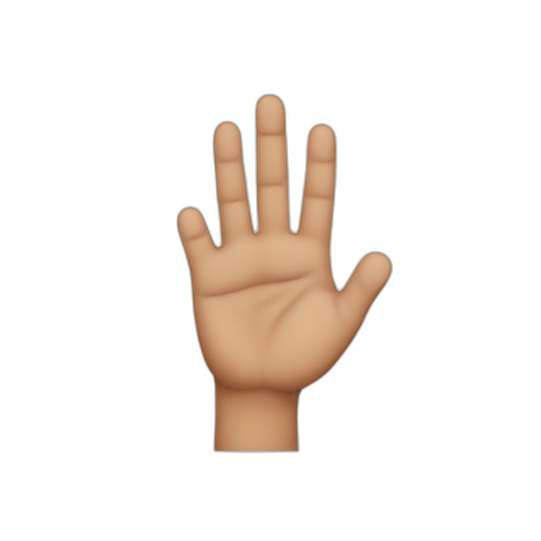 Half heart fingers emoji