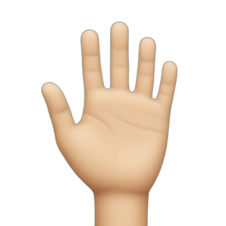 palm up hand emoji