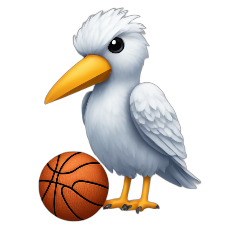 Atlanta birds basketball mascot logo birk bird emoji