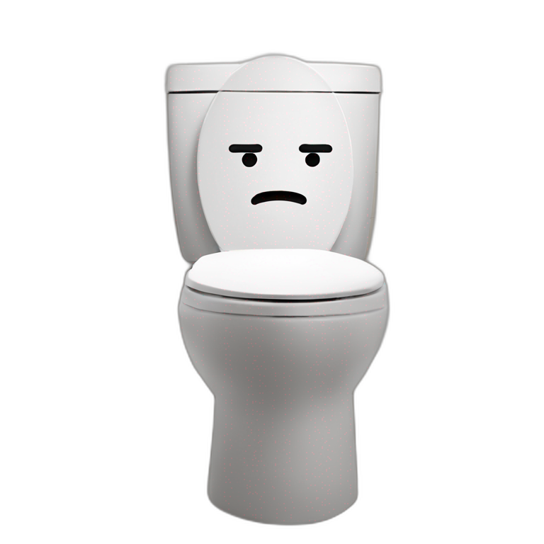 Macron on toilets emoji