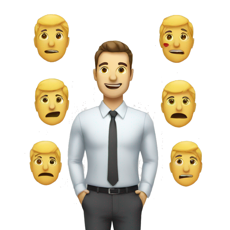 trader with charts around the head emoji