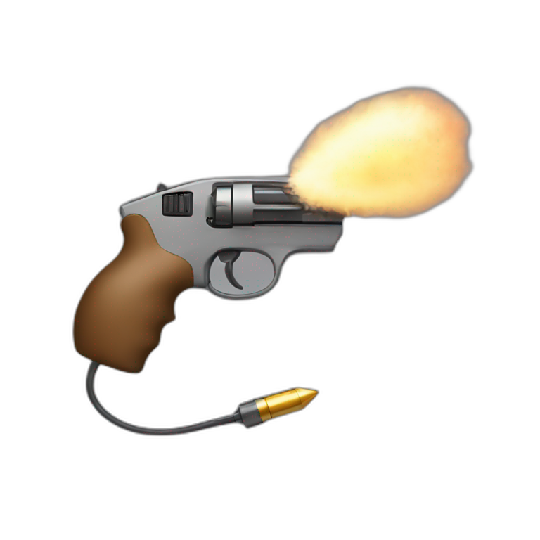 a pc mouse firing bullets emoji