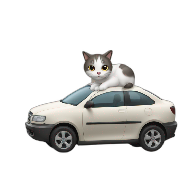cat drive car emoji