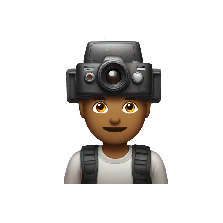 man with camera on head emoji