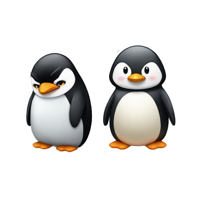 penguin and penguin emoji