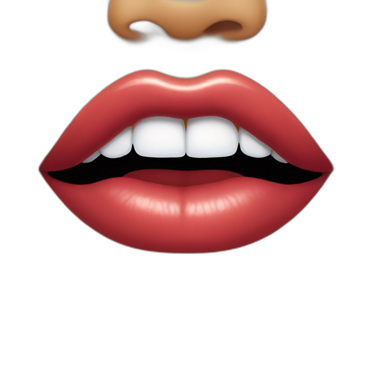 sexy lip bite emoji