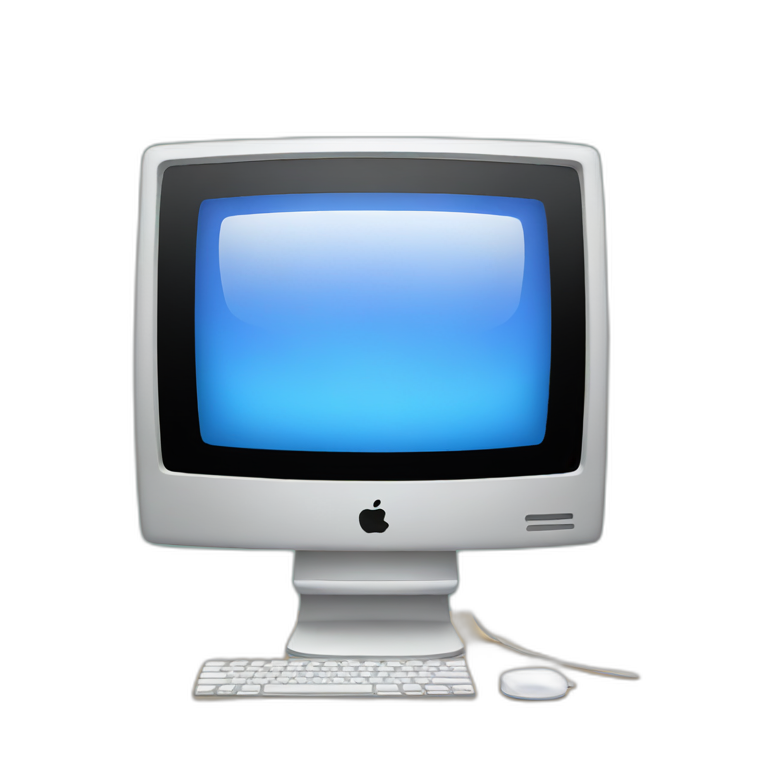 mac computer with hello on its monitor emoji