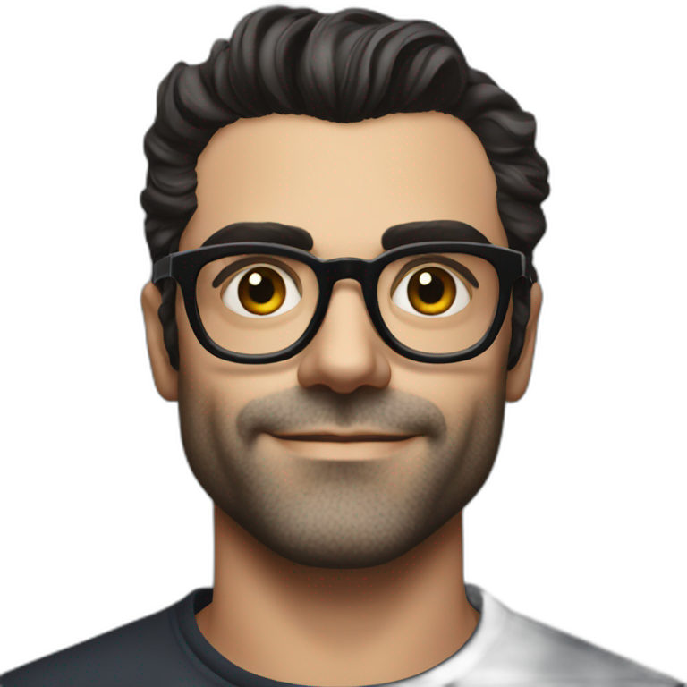 oscar isaac with glasses, clean shaven emoji