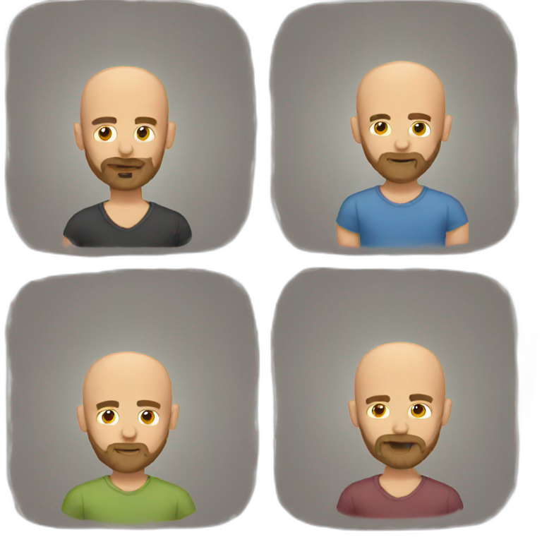 Beard-bald emoji