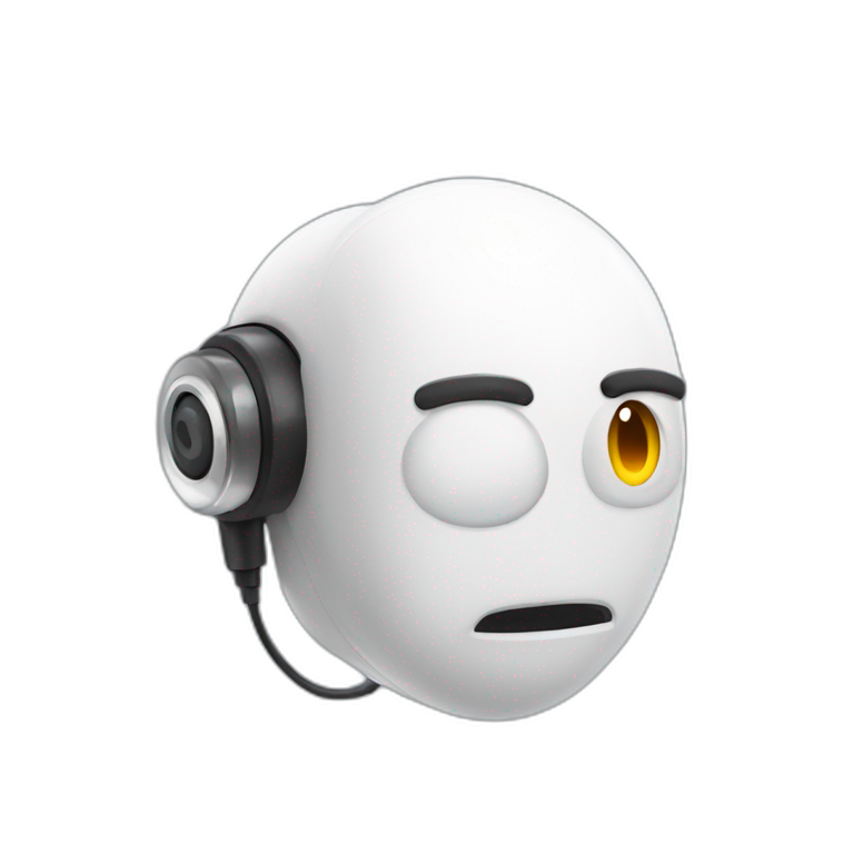 Animatronic airpod emoji