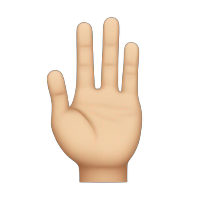 Third finger only up on left hand emoji