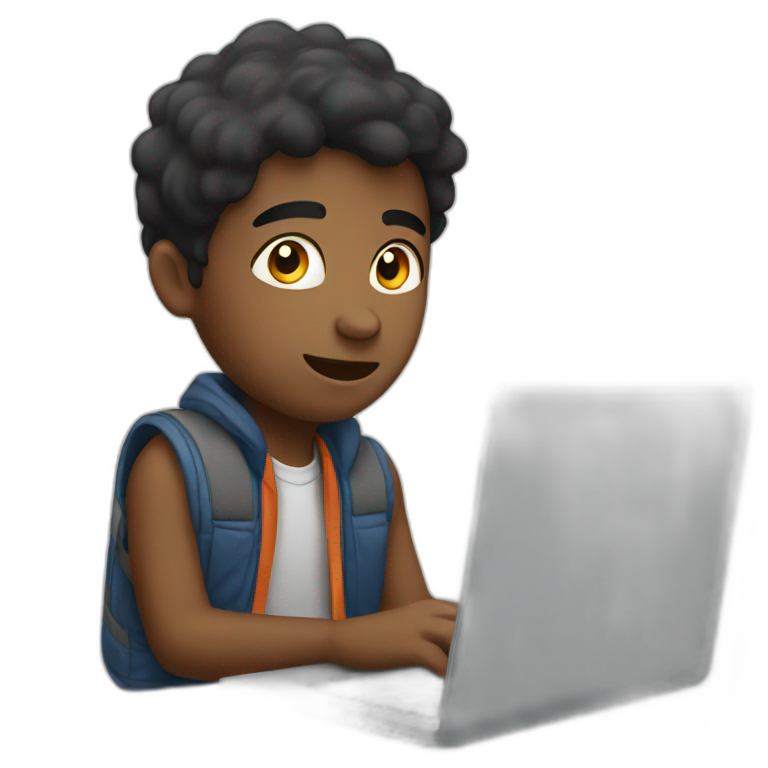 boy with laptop emoji