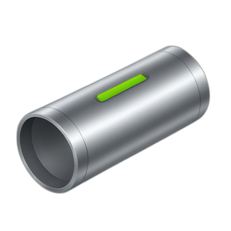 Metal Cylindrical metal measuring device with a flared top that is smaller than the flared bottom and skinny in the middle  emoji