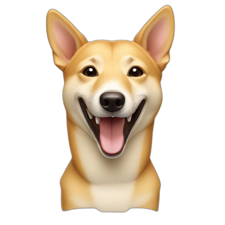 laughing carolina dog emoji