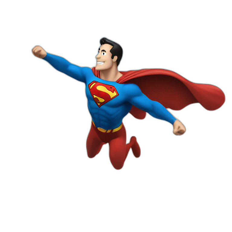 Superman flying emoji