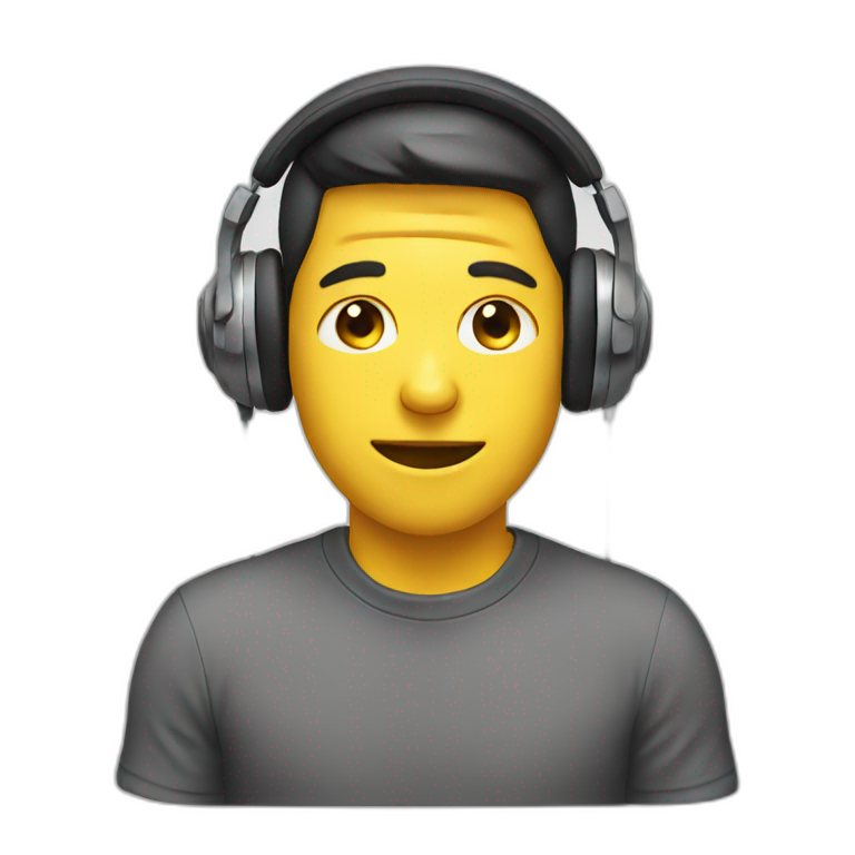 Face with headphones emoji