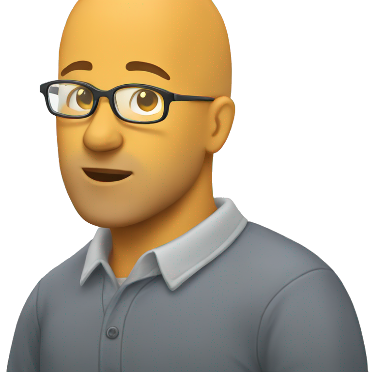 bald boy in glasses emoji