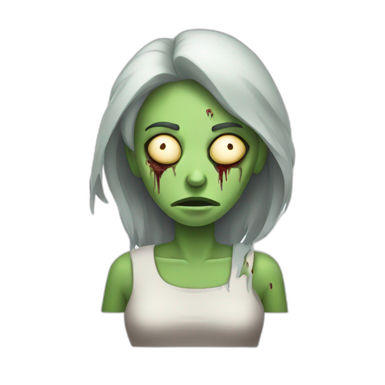 sleepy zombie woman emoji