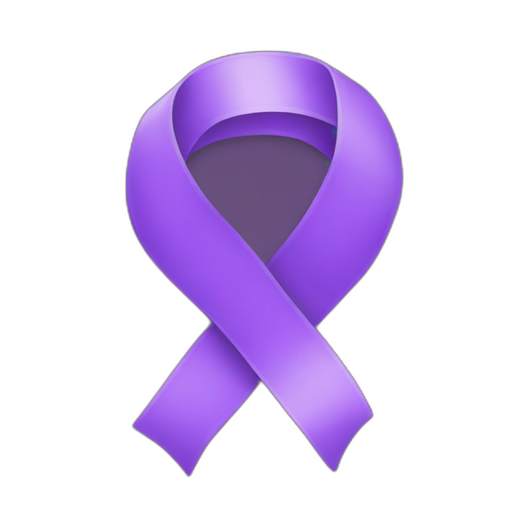 purple ribbon emoji