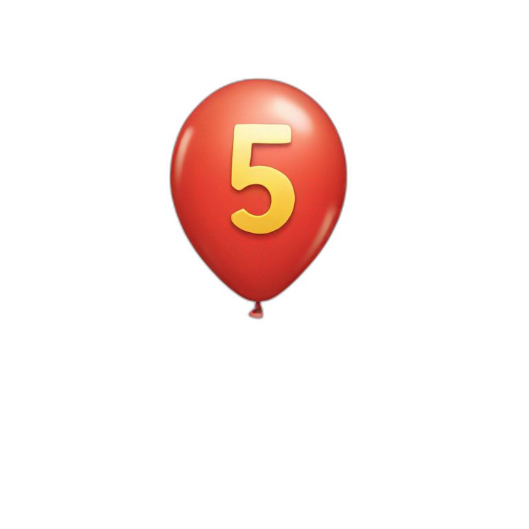 balloon with number five emoji