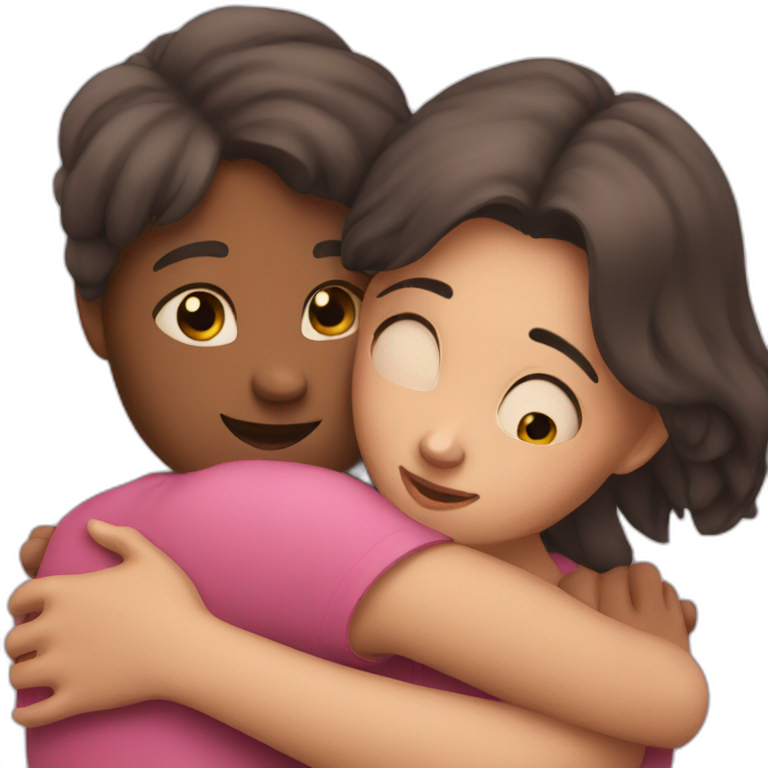 Girl hug emoji