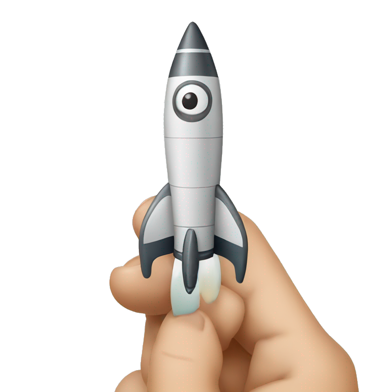 rocket puts finger to lips emoji
