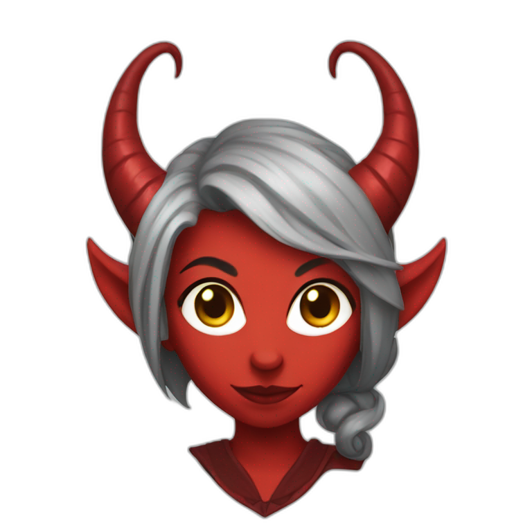 red female tiefling emoji
