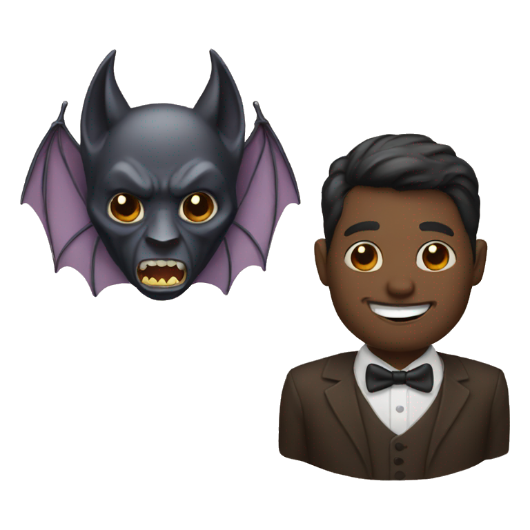 Bat with a man emoji