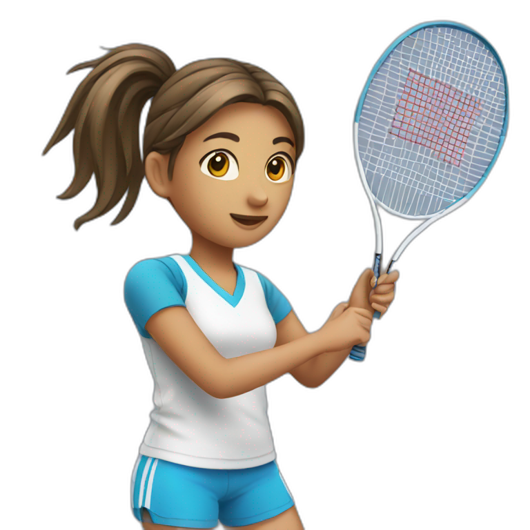 Girl playing badminton emoji