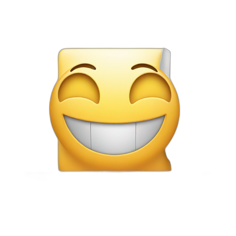 a laptop that is smiling emoji