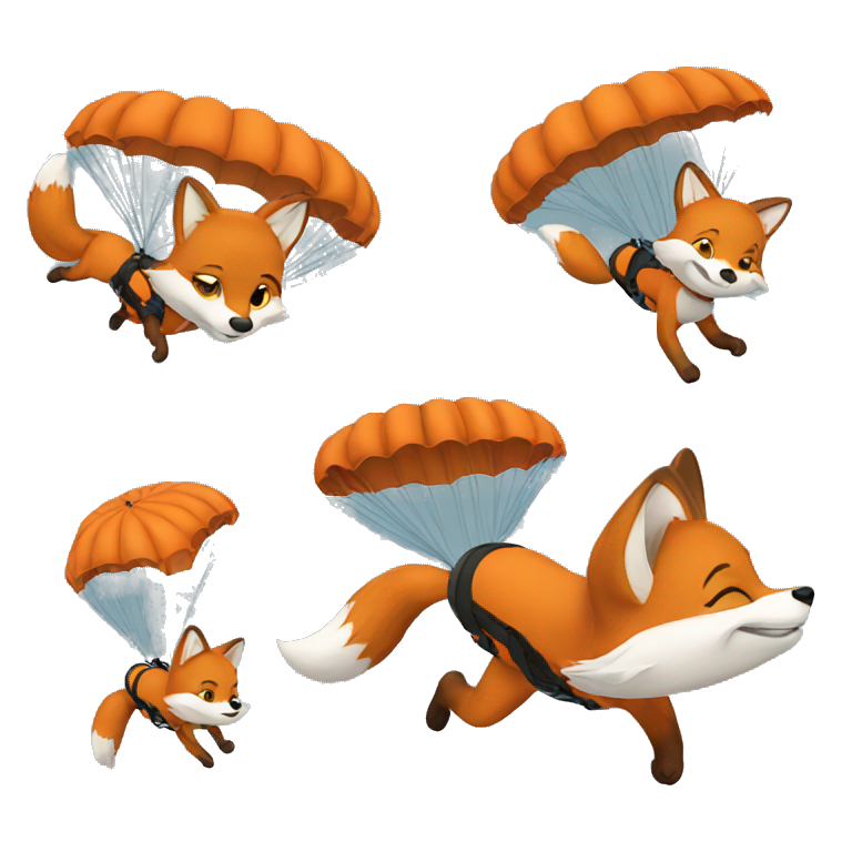 fox-skydiving emoji