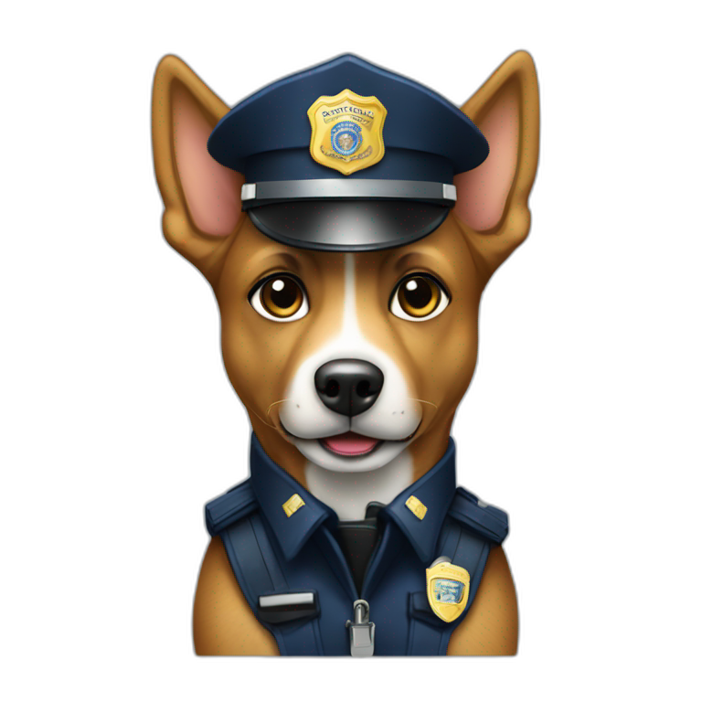 Canine police officer emoji