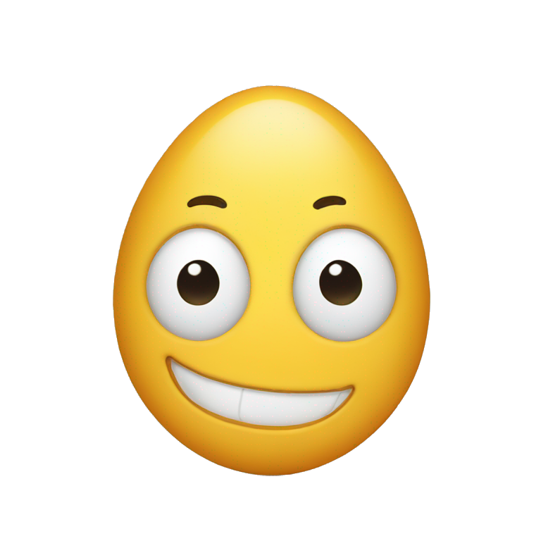 Egg face smile  emoji