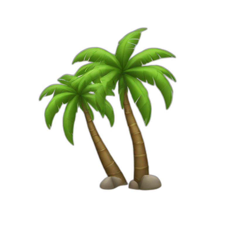 Palm tree and palm tree together emoji