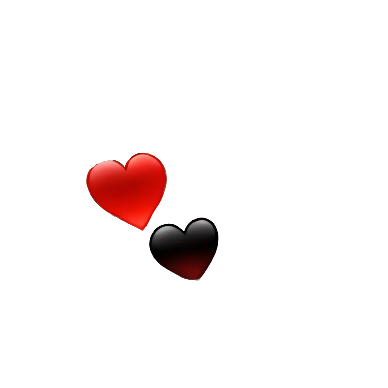 Half red half black heart emoji