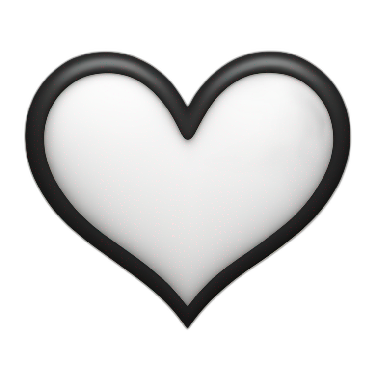 Half white-black heart emoji