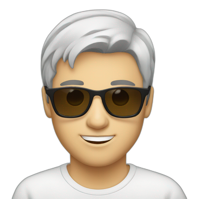 dark haired white boy sunglasses emoji
