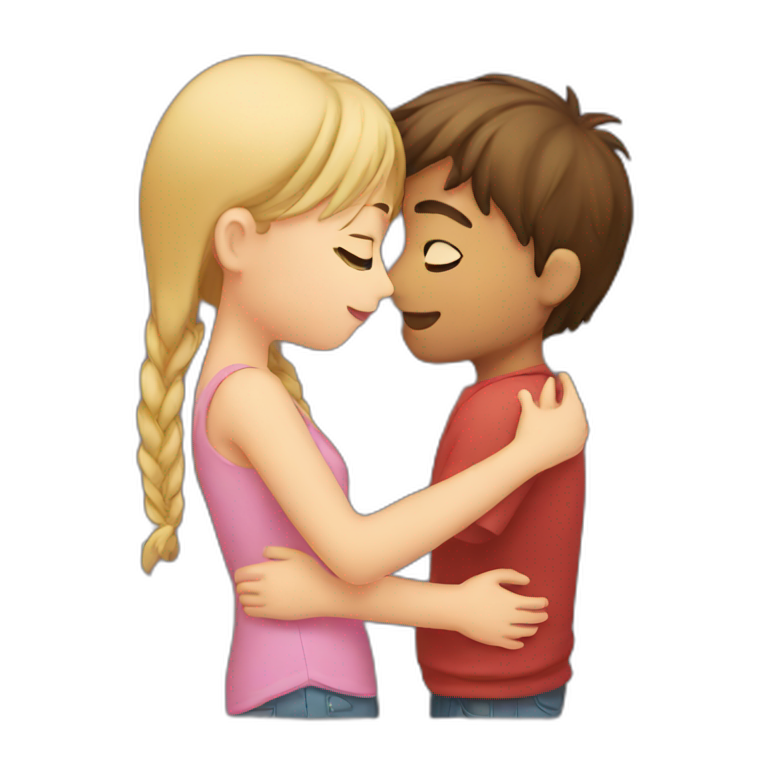 Boy kissing girl  emoji