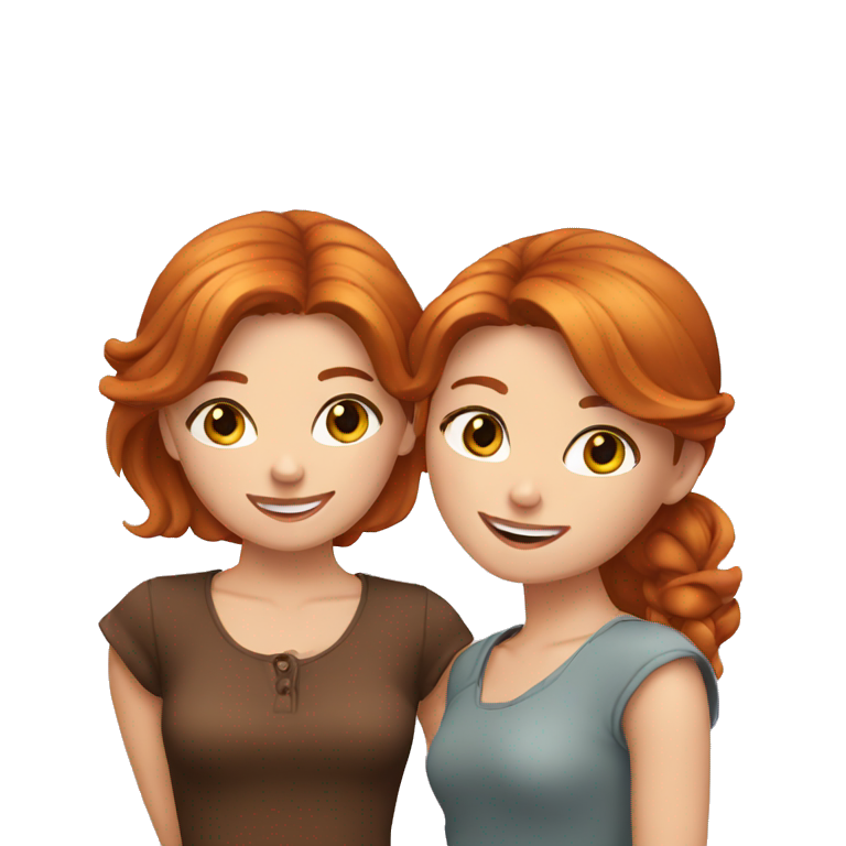two--girls-best-friends-brownhair-ginger emoji