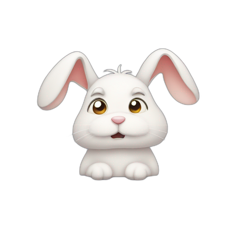 Sad rabbit emoji