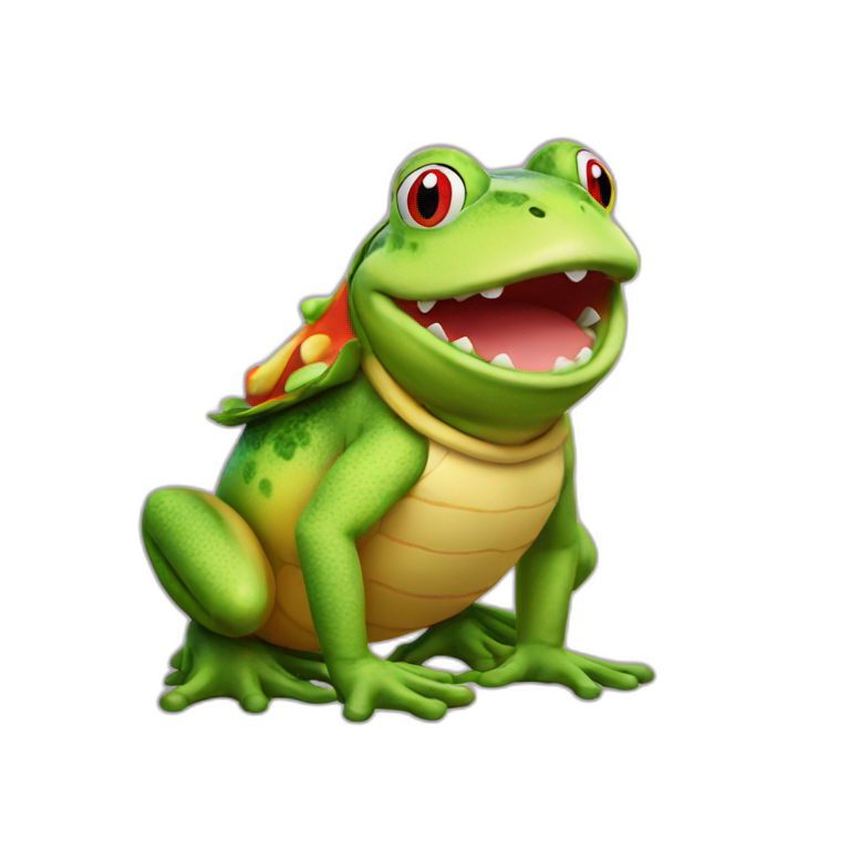 if Bowser jr was a frog emoji