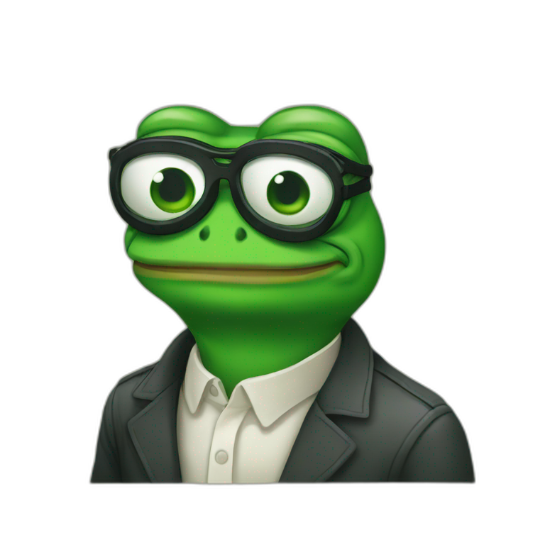Pepe frog programmer emoji