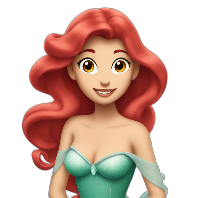 Ariel Disney with just upper body emoji