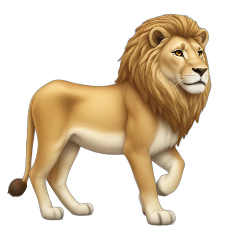 Un lion sur une gazelle emoji