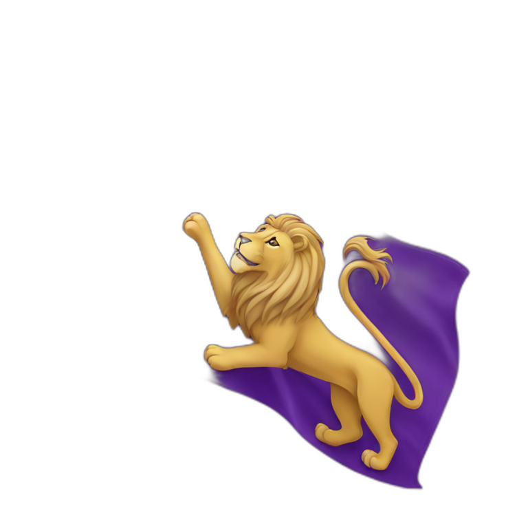 purple lion flag emoji