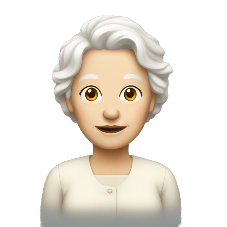 white old woman with blonde hair emoji