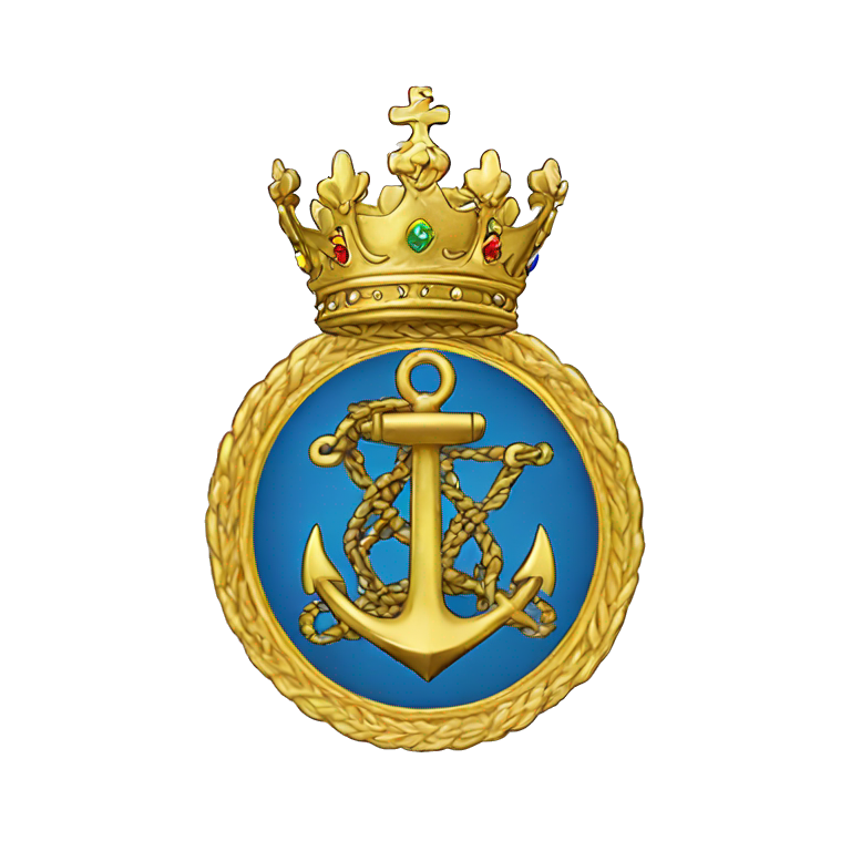 royal anchor on white emoji